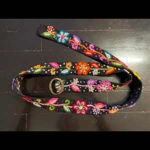 Embroidered Wool Belt